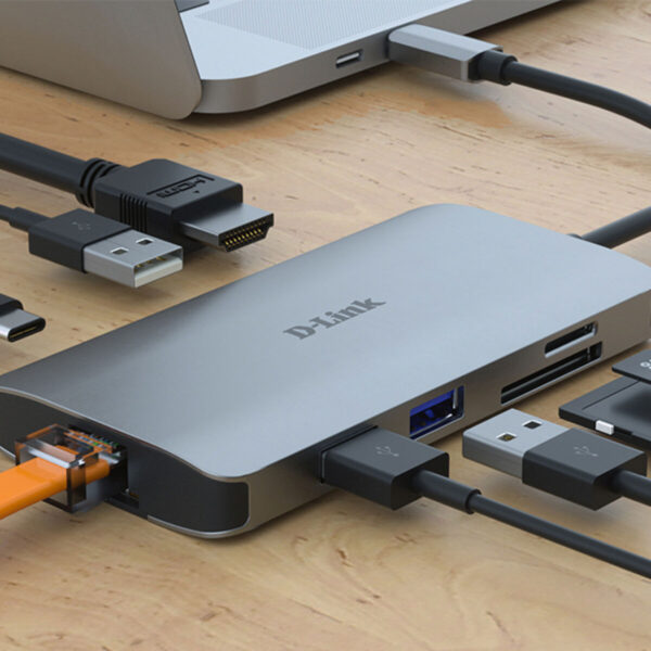 Hub USB C D-Link DUB-M810 Silberfarben – Bild 4