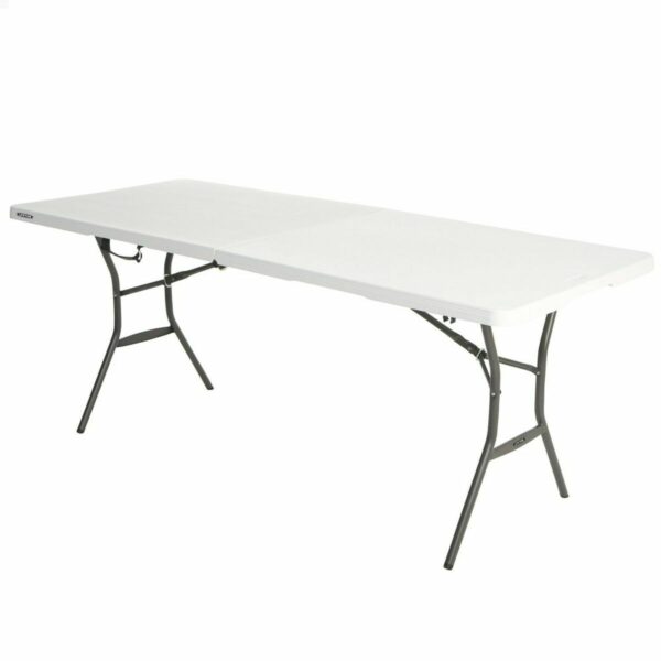 Table Klapptisch Lifetime Weiß rechteckig Stahl Kunststoff 185 x 76 x 74 cm