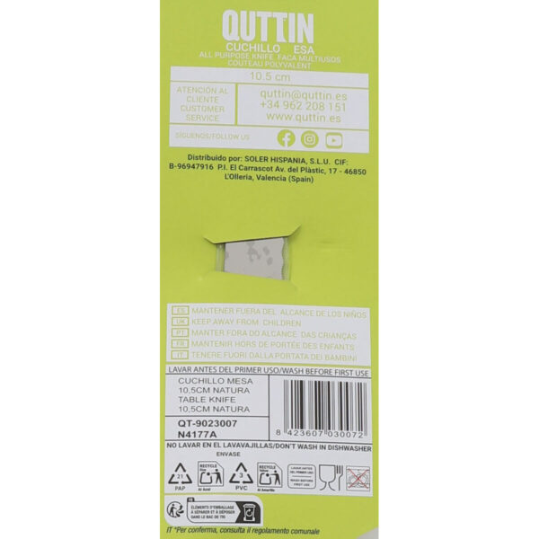 Tischmesser Quttin 49893 10,5 cm Holz 21 cm (60 Stück) – Bild 3