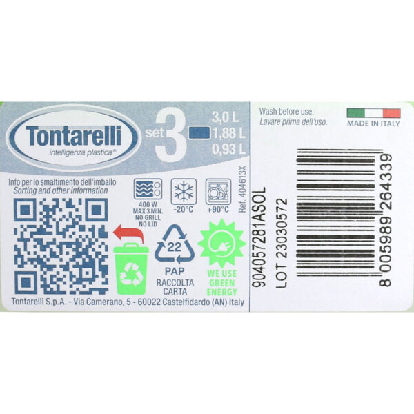 3 Lunchbox-Set Tontarelli Family grün rechteckig 29,6 x 19,8 x 7,7 cm (20 Stück) – Bild 4