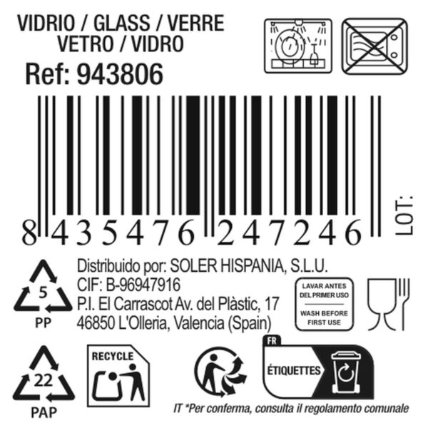 Flacher Teller La Mediterránea Andra Glas (24 Stück) (ø 27cm) – Bild 3