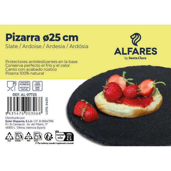 Flacher Teller Santa Clara Alfares Tafel Ø 25 cm 6 mm (12 Stück) – Bild 3