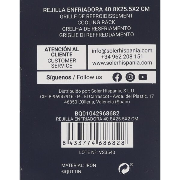 Kühlgitter Quttin 63372 Metall Schwarz – Bild 3