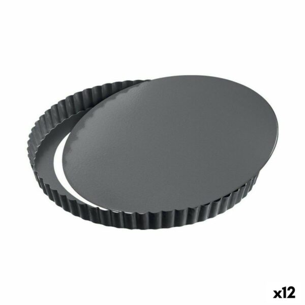 Kuchenspringform Quttin Schwarz Kohlenstoffstahl 32 x 2,8 cm (12 Stück)