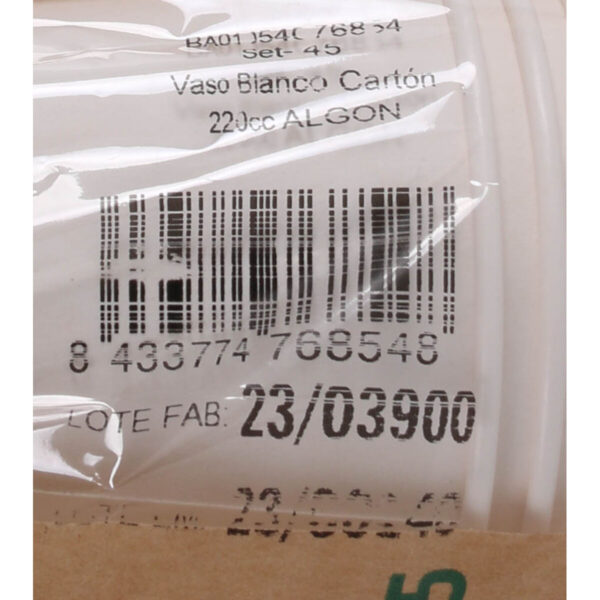 Gläserset Algon Pappe Weiß 45 Stücke 220 ml (20 Stück) – Bild 3