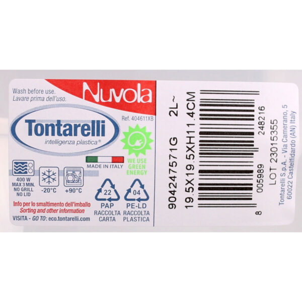 Lunchbox-Set Tontarelli Nuvola 2 L Blau karriert 2 Stücke (12 Stück) – Bild 3