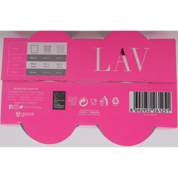Gläserset LAV Paris 295 ml 4 Stücke (12 Stück) – Bild 3