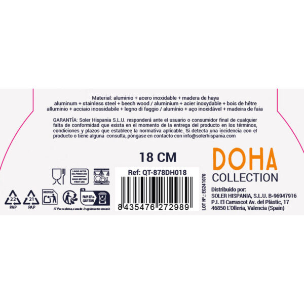 Pfanne Quttin Doha Geschmiedetes Aluminium 37 x 18 x 5 cm (6 Stück) – Bild 3