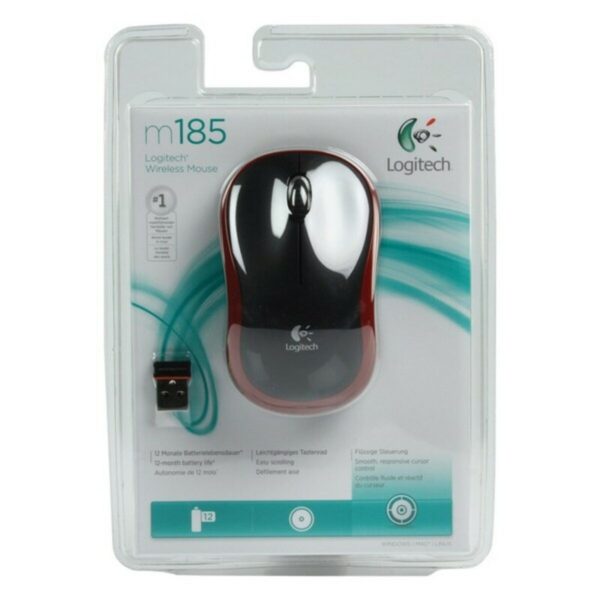 Drahtlose optische Maus Logitech 910-002237 1000 dpi Rot – Bild 3