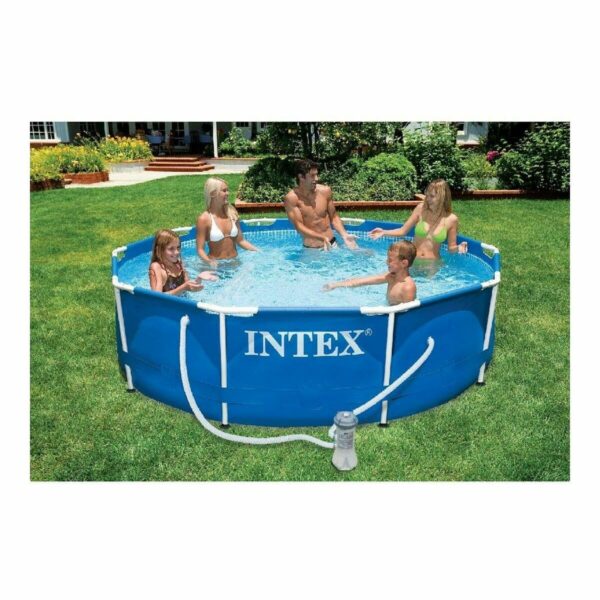 Schwimmbad Abnehmbar Intex Blau 4485 L kreisförmig 305 x 76 cm – Bild 3