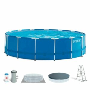 Runder Pool mit Filterpumpe Intex 457 x 122 cm kreisförmig