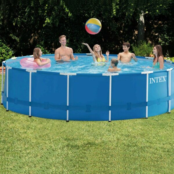 Runder Pool mit Filterpumpe Intex 457 x 122 cm kreisförmig – Bild 2