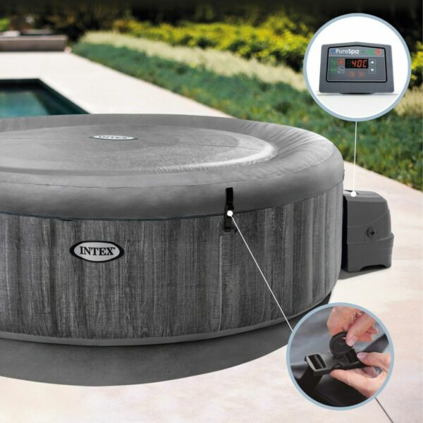 Aufblasbarer Pool Intex 220-240 V Jacuzzi 196 x 71 cm – Bild 5
