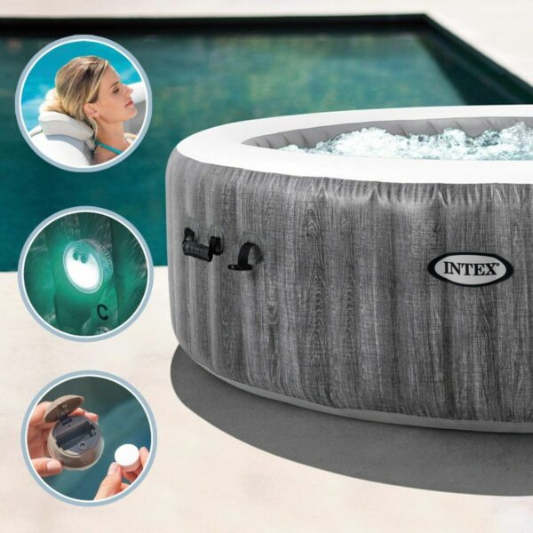 Aufblasbarer Pool Intex 220-240 V Jacuzzi 196 x 71 cm – Bild 3
