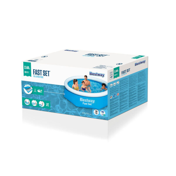 Bestway Aufblasbarer Pool Erwachsene Ring mit Filter 244x61 cm Garten 57450 – Bild 4