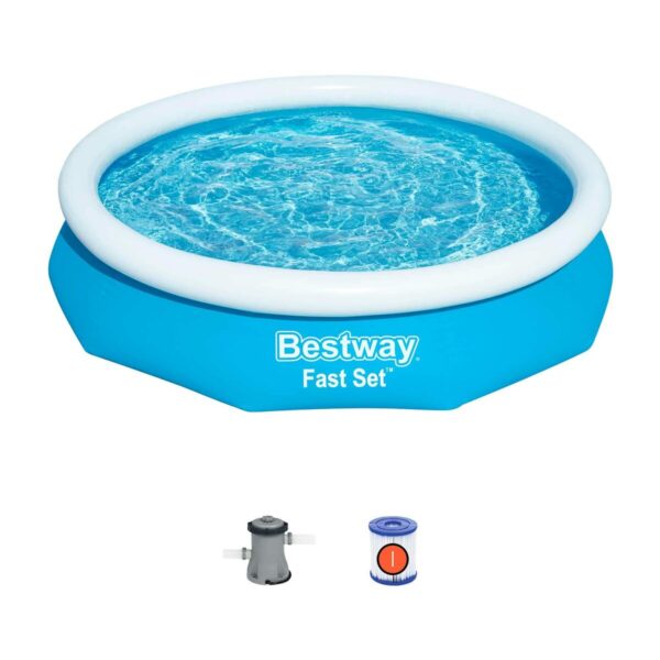 Bestway Aufblasbares Pool für Erwachsene mit Filter 305x66 cm Garten 57458 – Bild 3