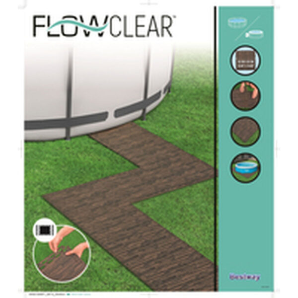 Bestway Suelo Pool-Schaum Holzstil Retractil 12 Stücke 50x50 cm Garten 58712 – Bild 6