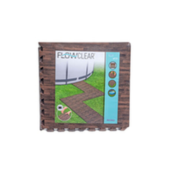 Bestway Suelo Pool-Schaum Holzstil Retractil 12 Stücke 50x50 cm Garten 58712 – Bild 7
