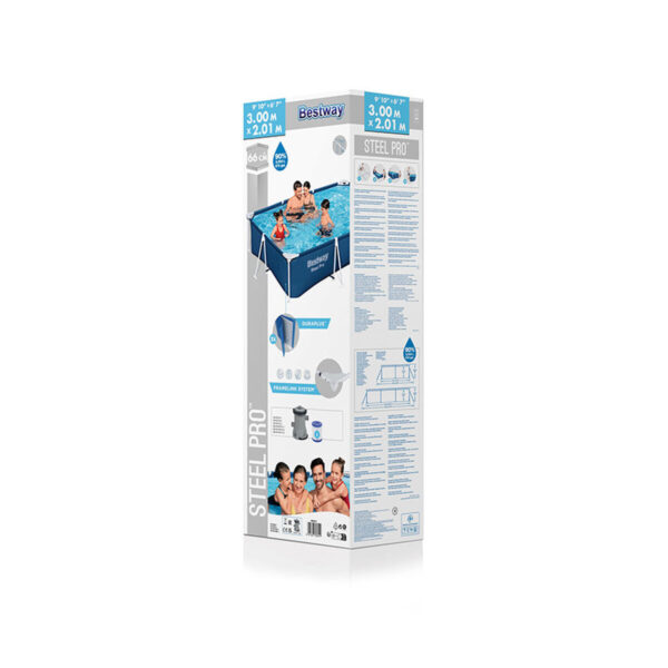 Bestway Pool Erwachsene mit Filter 300x201x66 cm Garten 56411 – Bild 4