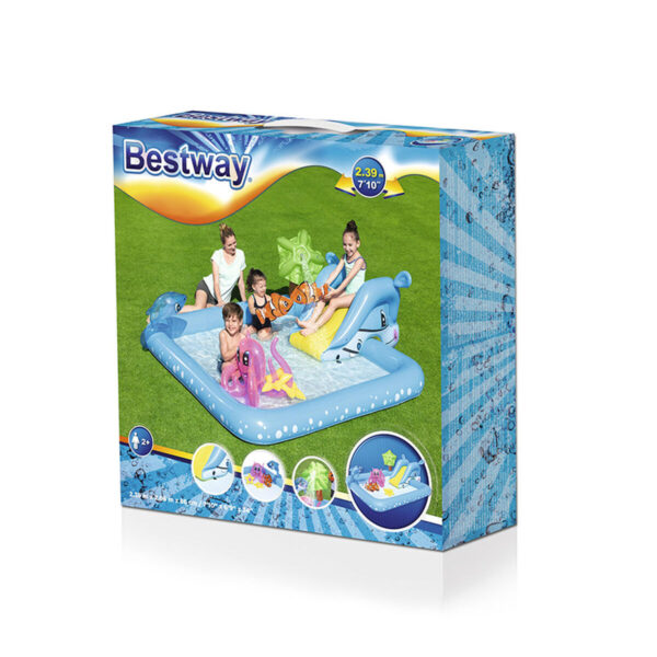 Bestway Aufblasbares Spielbecken Aquarium 239x206x86 cm +2 Jahre Garten 53052 – Bild 3
