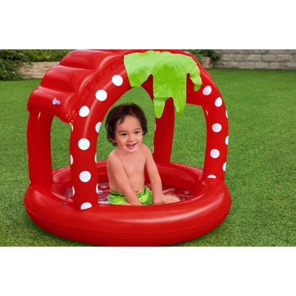 Bestway Aufblasbares Kinderpool mit Dach Gepolsterter Boden 91x91x91 cm +2 Jahre Garten 52387 – Bild 6