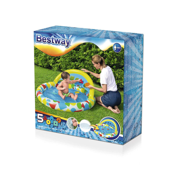 Bestway Aufblasbares Kinderlernbecken 120x117x46 cm +4 Monate Garten 52378 – Bild 4