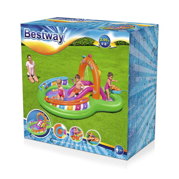 Bestway Aufblasbares Musik-Spiel-Park-Pool 295x190x137 cm +2 Jahre Garten 53117 – Bild 2