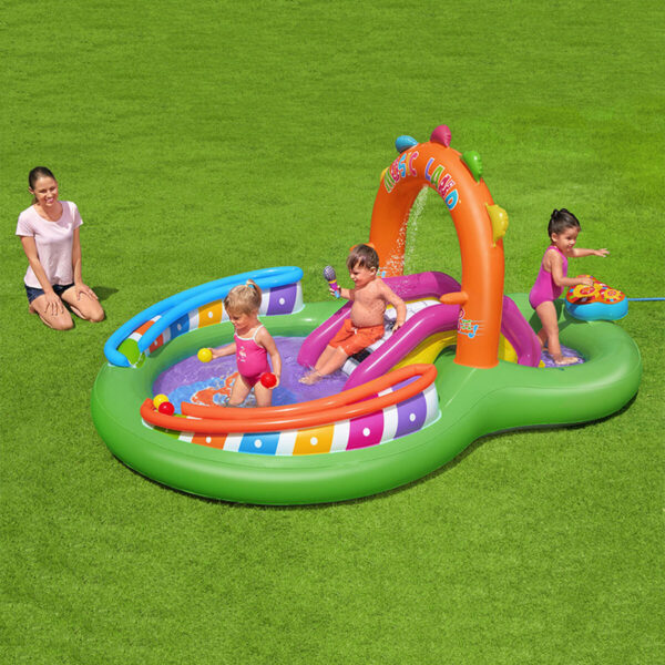 Bestway Aufblasbares Musik-Spiel-Park-Pool 295x190x137 cm +2 Jahre Garten 53117 – Bild 3