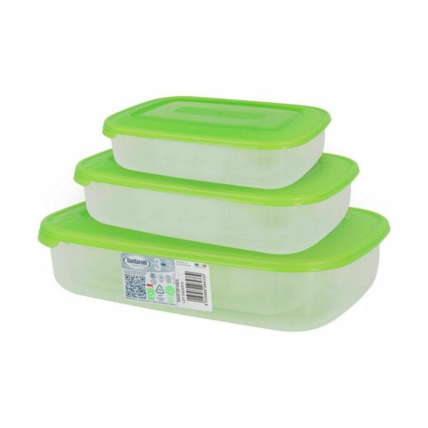 3 Lunchbox-Set Tontarelli Family grün rechteckig 29,6 x 19,8 x 7,7 cm (20 Stück) – Bild 2