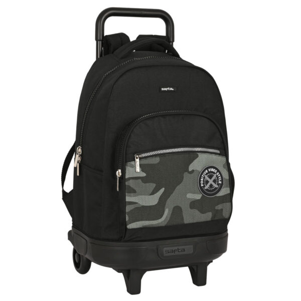 Schulrucksack mit Rädern Safta Stone Schwarz 33 x 45 x 22 cm – Bild 2