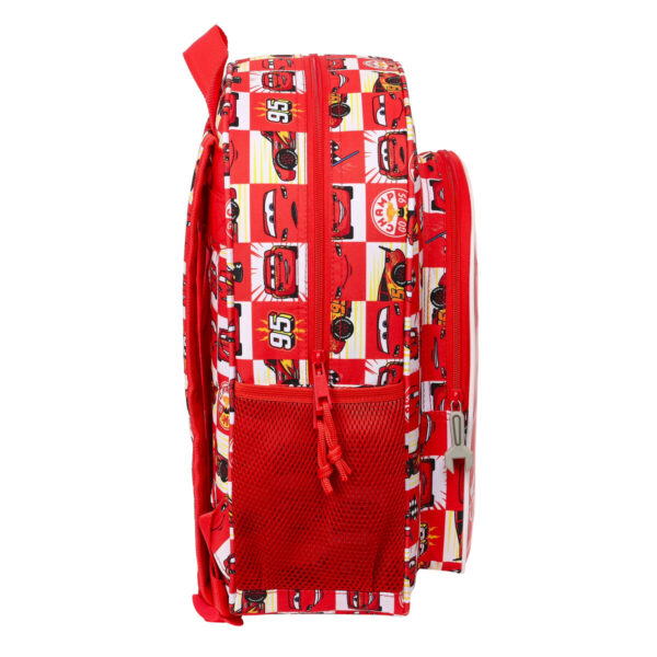 Schulrucksack Cars Let's race Rot Weiß (32 x 38 x 12 cm) – Bild 3