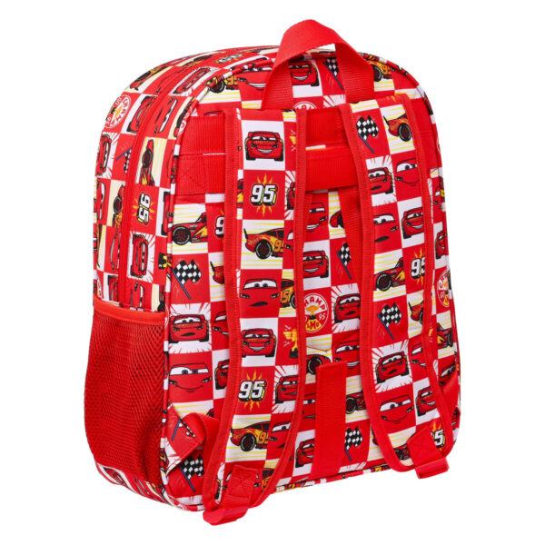 Schulrucksack Cars Let's race Rot Weiß (32 x 38 x 12 cm) – Bild 2