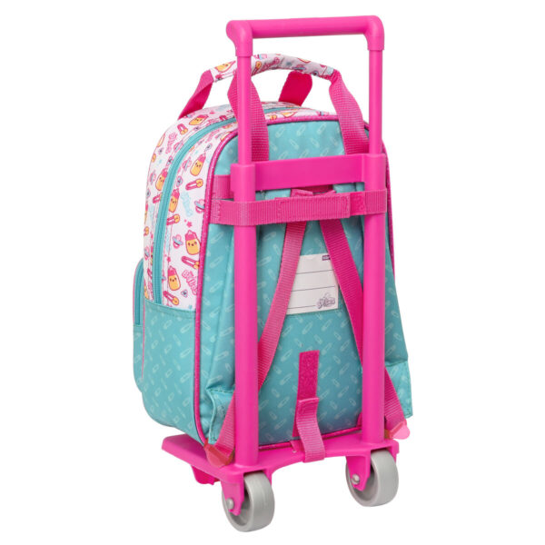 Schulrucksack mit Rädern The Bellies 20 x 28 x 8 cm Lila türkis Weiß – Bild 2
