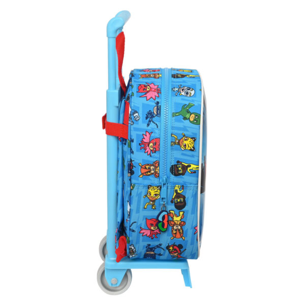 Schulrucksack mit Rädern PJ Masks Blau 22 x 27 x 10 cm – Bild 3