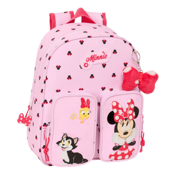 Schulrucksack Minnie Mouse Naive Rosa 28 x 34 x 10 cm
