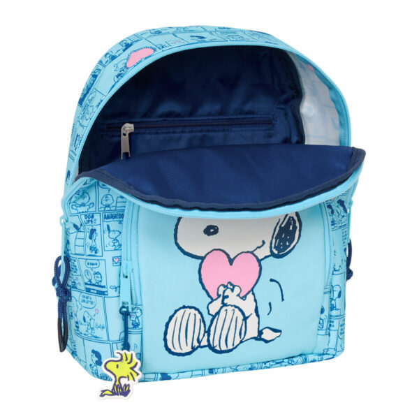 Lässiger Rucksack Snoopy Love Hellblau 25 x 30 x 13 cm – Bild 2