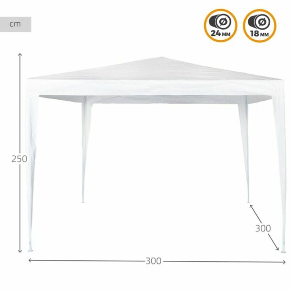 Gartenlaube Colorbaby Weiß Kunststoff 300 x 300 x 250 cm – Bild 3
