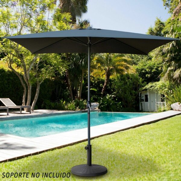 Sonnenschirm Aktive Anthrazit Aluminium Ø 4,8 cm 300 cm – Bild 2