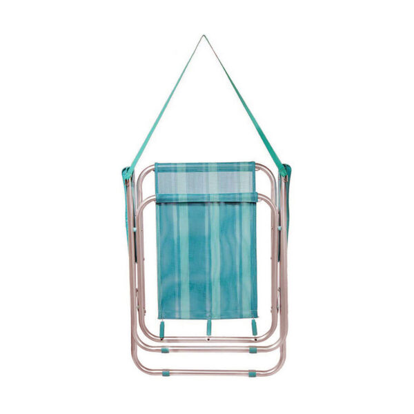 Gepolsterte Campingstuhl Aktive Mediterran Weiß türkis 53 x 44 x 76 cm – Bild 3