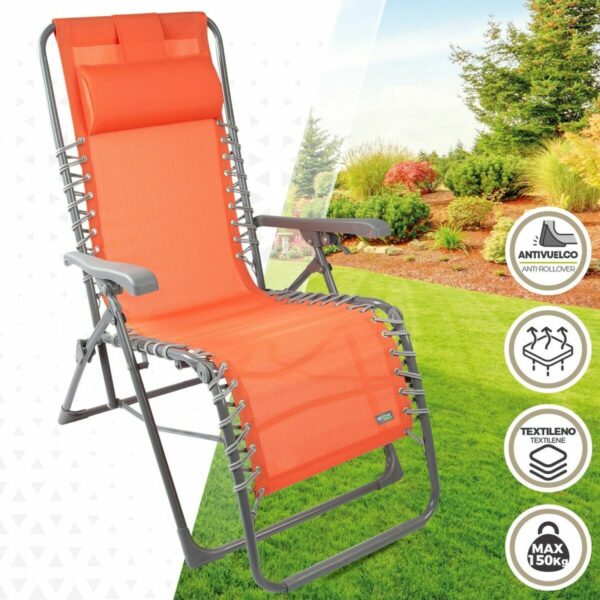 Solseng Aktive Orange Textilene 160 x 52 x 76 cm – Bild 2