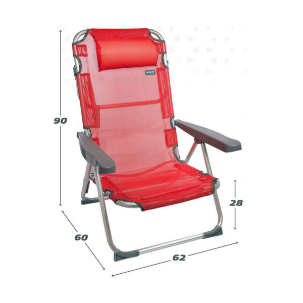 Strandstuhl Aktive Rot 48 x 60 x 90 cm – Bild 3