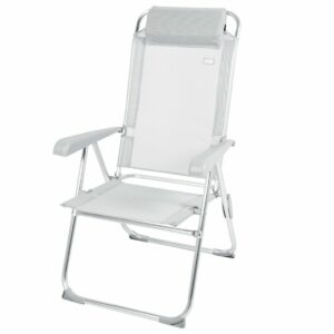 Gepolsterte Campingstuhl Aktive Neigbar Grau 44 x 55 x 101 cm