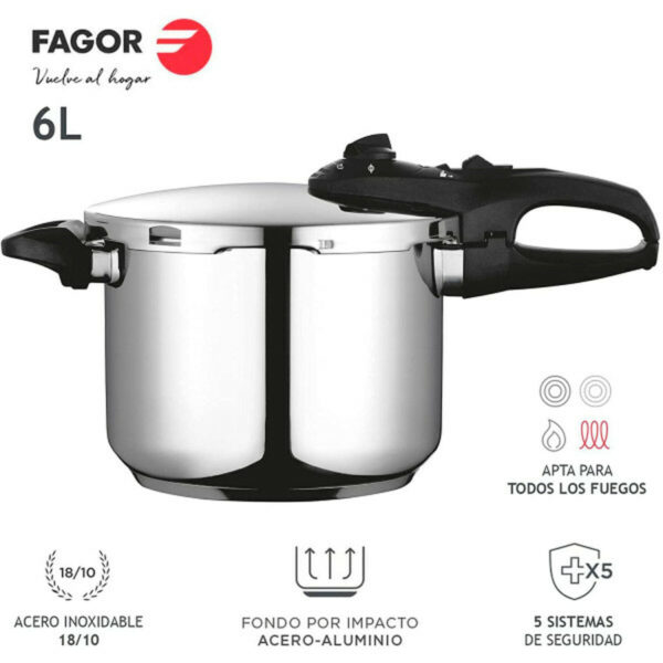 Express-Töpfe Fagor DUO Edelstahl 18/10 4 L 6 L – Bild 6