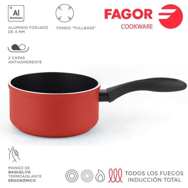 Kasserolle Fagor Geschmiedetes Aluminium Grau Ø 16 cm – Bild 4