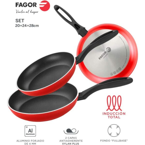 Pfannen-Set Fagor Aluminium Bakelit – Bild 7