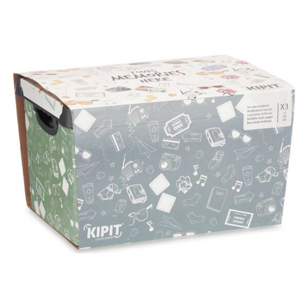 Satz stapelbarer Organizerboxen Kipit Memories Kunststoff 29 x 23,5 x 39 cm – Bild 2