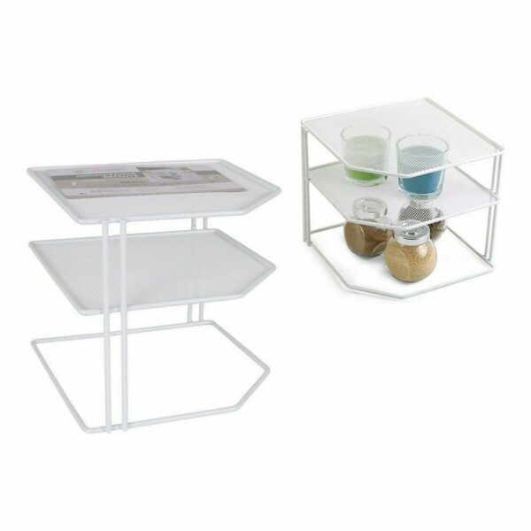 Regale Confortime Weiß Metall 23 x 23 x 20 cm Veranstalter (8 Stück) – Bild 3