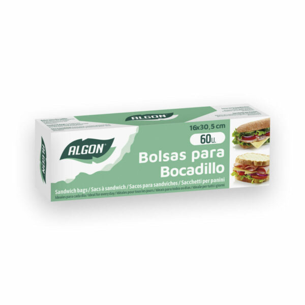 Wiederverwendbare Säcke für Lebensmittel Algon Brotzeitdose 60 Stücke 16 x 30,5 cm (24 Stück) – Bild 3