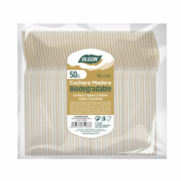 Löffel-Set Algon Holz 20 Stück 16 x 3 x 1 cm – Bild 2