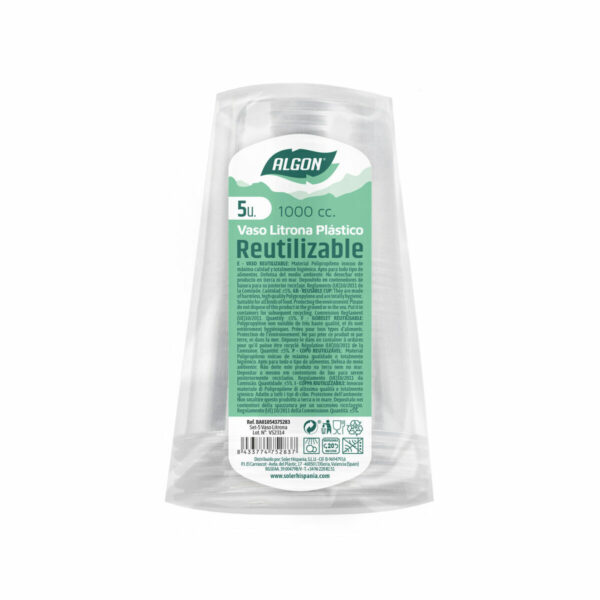 Mehrweg-Gläser-Set Algon 1 L Durchsichtig 24 Stück (5 Stücke) – Bild 2